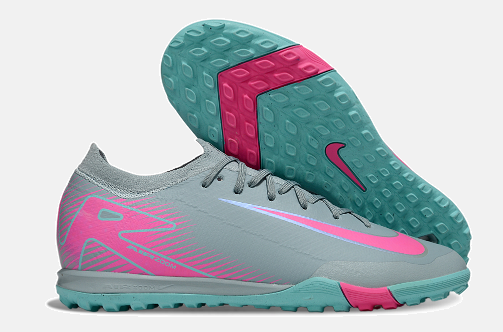 Chuteira Society Nike Air Zoom Mercurial Vapor 16 Elite TF - Azul e Rosa - imagem 8