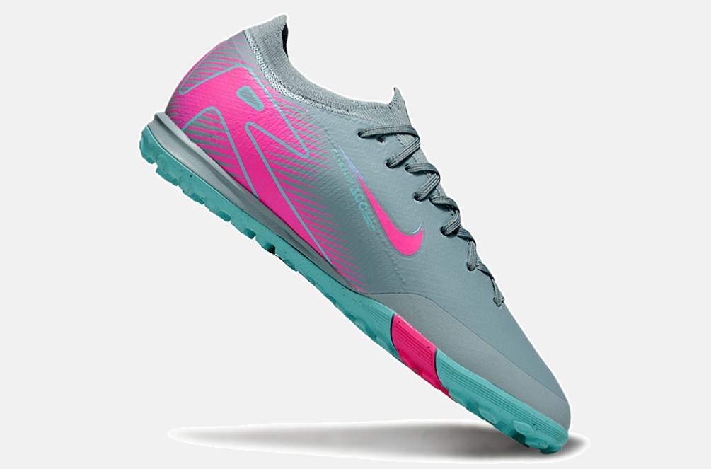 Chuteira Society Nike Air Zoom Mercurial Vapor 16 Elite TF - Azul e Rosa - imagem 6