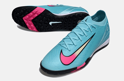 Chuteira Society Nike Air Zoom Mercurial Vapor 16 Elite TF - Azul, Preta e Rosa - Tevo Sports SPORT*