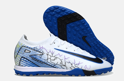 Chuteira Society Nike Air Zoom Mercurial Vapor 16 Elite TF - Branca, Azul e Preta - Tevo Sports SPORT*