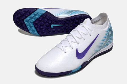Chuteira Society Nike Air Zoom Mercurial Vapor 16 Elite TF - Branca, Azul e Roxa - detalhe