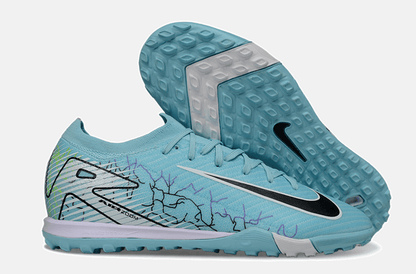 Chuteira Society Nike Air Zoom Mercurial Vapor 16 Elite TF - Branca e Azul - Tevo Sports SPORT*