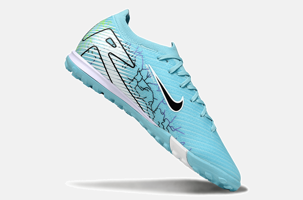 Chuteira Society Nike Air Zoom Mercurial Vapor 16 Elite TF - Branca e Azul - Tevo Sports SPORT*