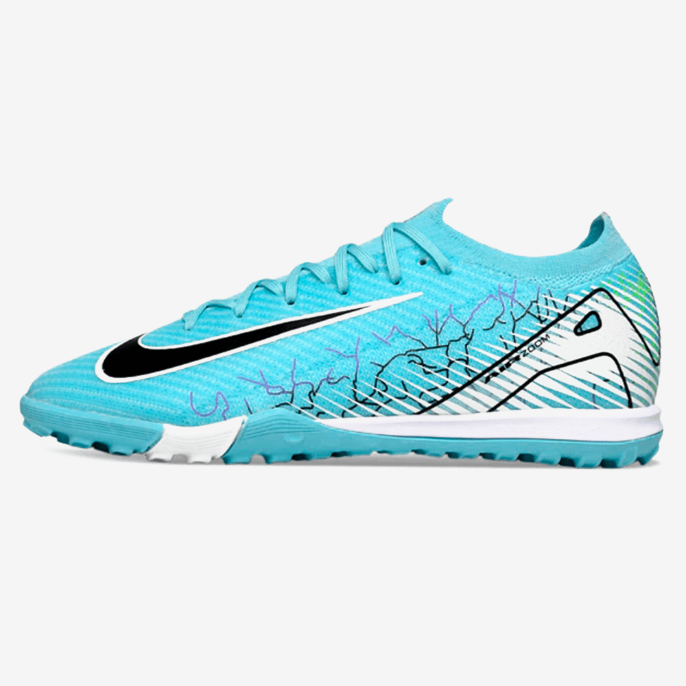 Chuteira Society Nike Air Zoom Mercurial Vapor 16 Elite TF - Branca e Azul - Tevo Sports SPORT*