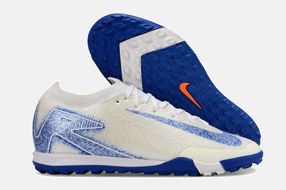 Chuteira Society Nike Air Zoom Mercurial Vapor 16 Elite TF - Branca e Azul - imagem 7