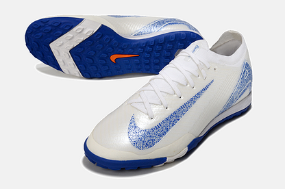Chuteira Society Nike Air Zoom Mercurial Vapor 16 Elite TF - Branca e Azul - imagem 4
