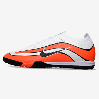 Chuteira Society Nike Air Zoom Mercurial Vapor 16 Elite TF - Branca e Laranja - Tevo Sports SPORT*