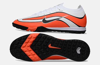 Chuteira Society Nike Air Zoom Mercurial Vapor 16 Elite TF - Branca e Laranja - Tevo Sports SPORT*
