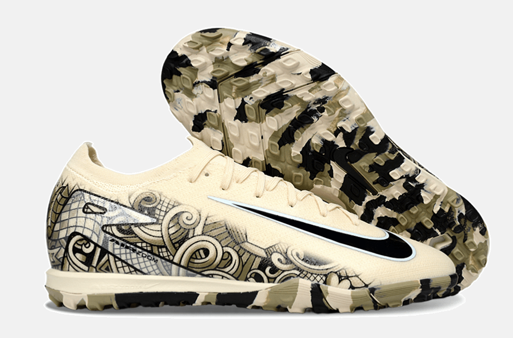 Chuteira Society Nike Air Zoom Mercurial Vapor 16 Elite TF - Branca e Preta - Tevo Sports SPORT*