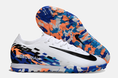 Chuteira Society Nike Air Zoom Mercurial Vapor 16 Elite TF - Branca, Preta e Azul - imagem 8