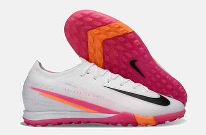 Chuteira Society Nike Air Zoom Mercurial Vapor 16 Elite TF - Branca, Rosa e Laranja - Tevo Sports SPORT*