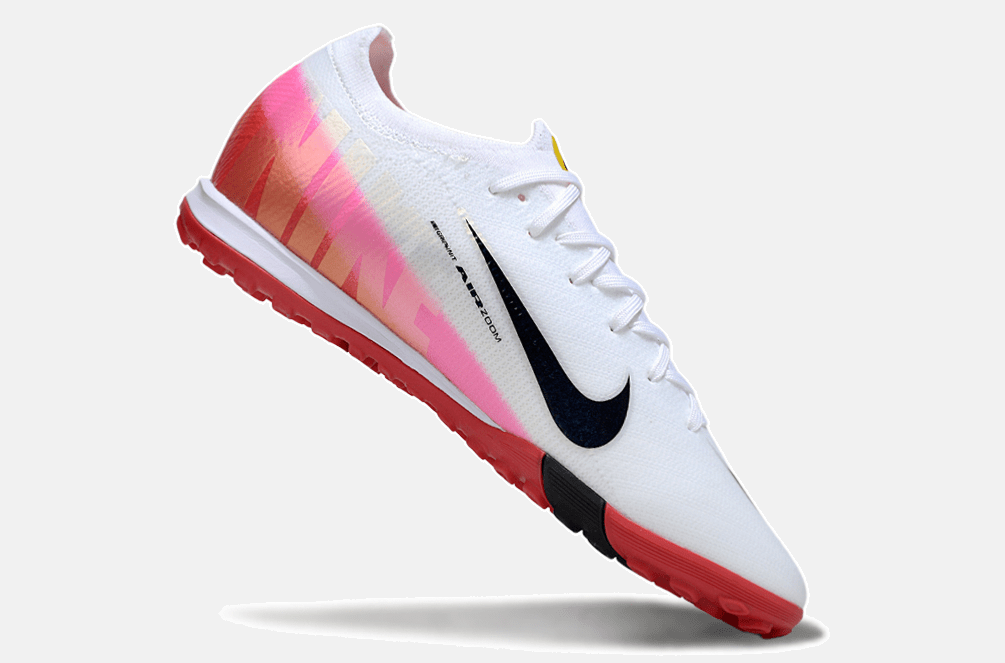 Chuteira Society Nike Air Zoom Mercurial Vapor 16 Elite TF - Branca, Vermelha e Rosa - Fear Nothing Pack - Tevo Sports SPORT*