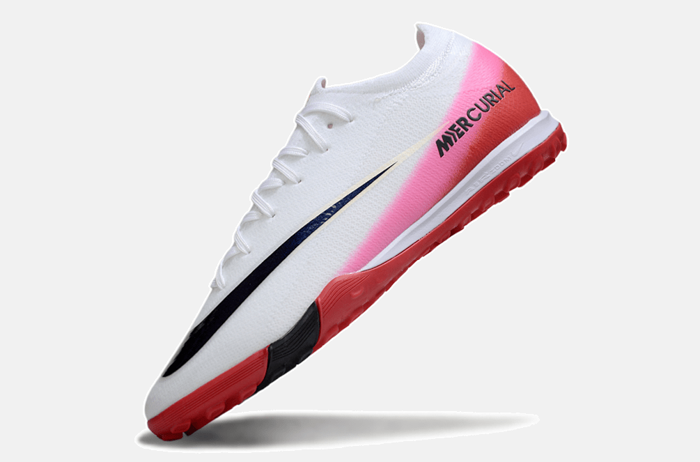 Chuteira Society Nike Air Zoom Mercurial Vapor 16 Elite TF - Branca, Vermelha e Rosa - Fear Nothing Pack - Tevo Sports SPORT*