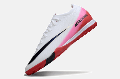 Chuteira Society Nike Air Zoom Mercurial Vapor 16 Elite TF - Branca, Vermelha e Rosa - Fear Nothing Pack - Tevo Sports SPORT*