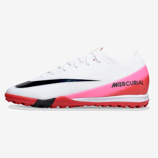 Chuteira Society Nike Air Zoom Mercurial Vapor 16 Elite TF - Branca, Vermelha e Rosa - Fear Nothing Pack - Tevo Sports SPORT*