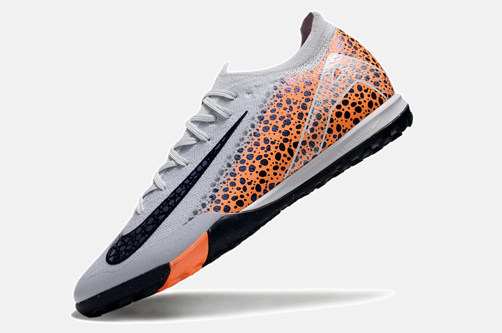 Chuteira Society Nike Air Zoom Mercurial Vapor 16 Elite TF - Cinza e Laranja - detalhe