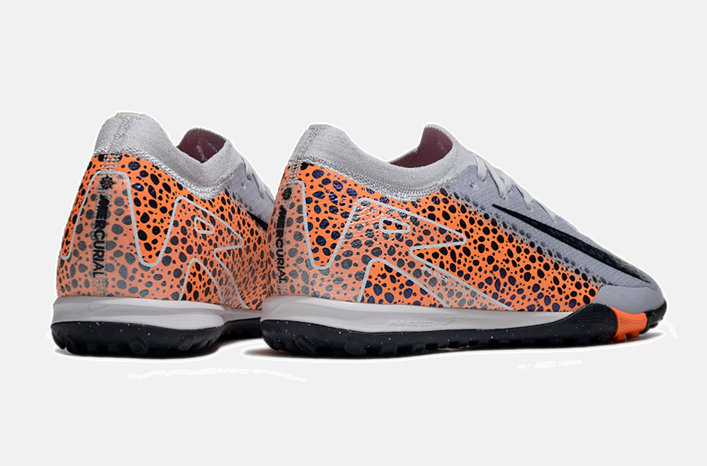 Chuteira Society Nike Air Zoom Mercurial Vapor 16 Elite TF - Cinza e Laranja - imagem 5