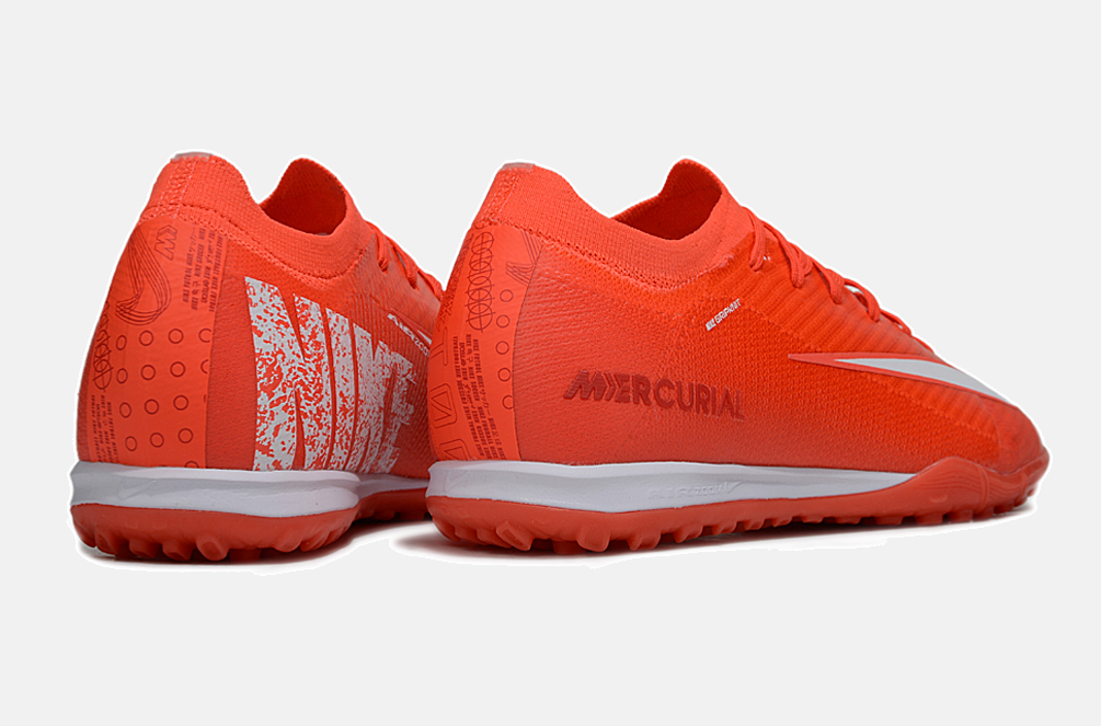 Chuteira Society Nike Air Zoom Mercurial Vapor 16 Elite TF - Laranja e Branca - imagem 7