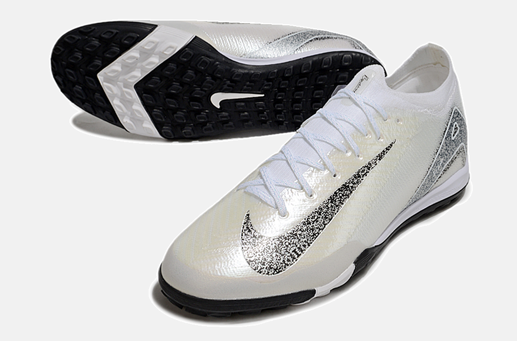 Chuteira Society Nike Air Zoom Mercurial Vapor 16 Elite TF - Prata e Preto - detalhe