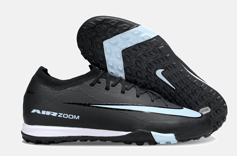 Chuteira Society Nike Air Zoom Mercurial Vapor 16 Elite TF - Preta e Azul - Shadow Pack - Tevo Sports SPORT*