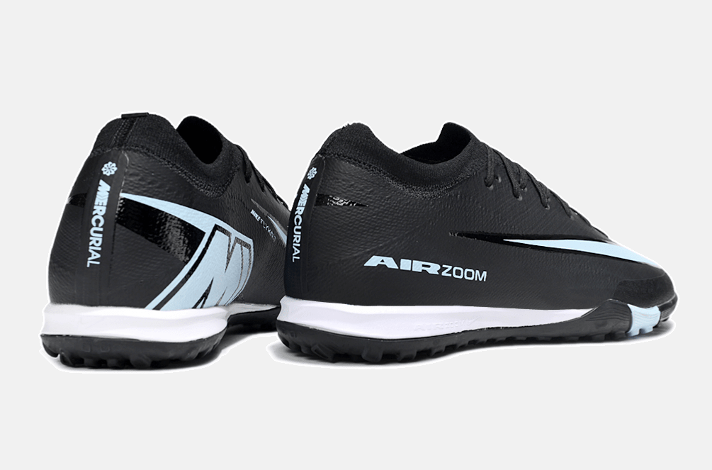 Chuteira Society Nike Air Zoom Mercurial Vapor 16 Elite TF - Preta e Azul - Shadow Pack - Tevo Sports SPORT*