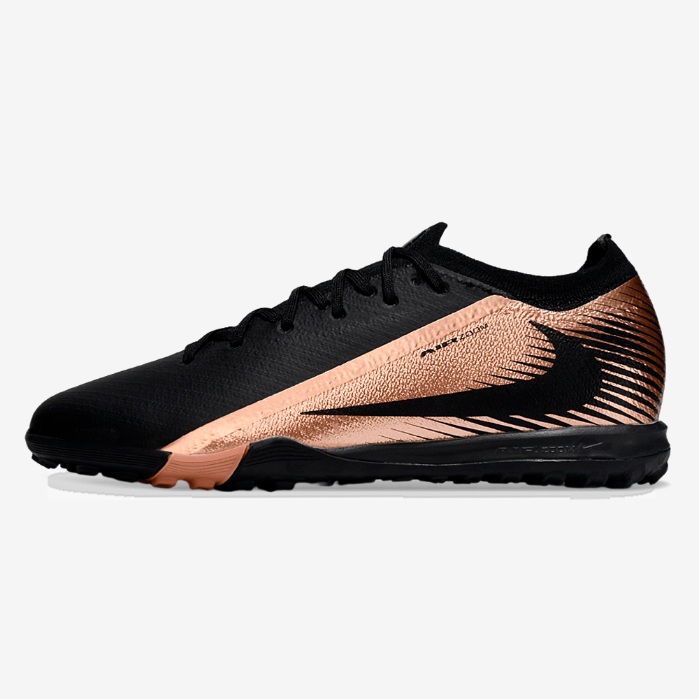Chuteira Society Nike Air Zoom Mercurial Vapor 16 Elite TF - Preta e Bronze - Tevo Sports SPORT*