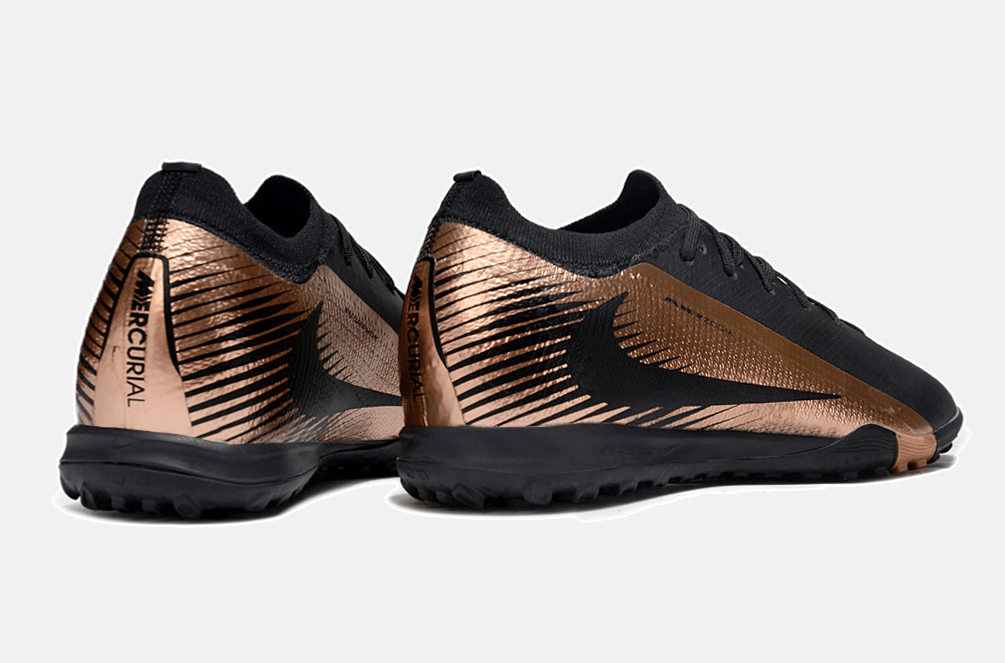Chuteira Society Nike Air Zoom Mercurial Vapor 16 Elite TF - Preta e Bronze - Tevo Sports SPORT*