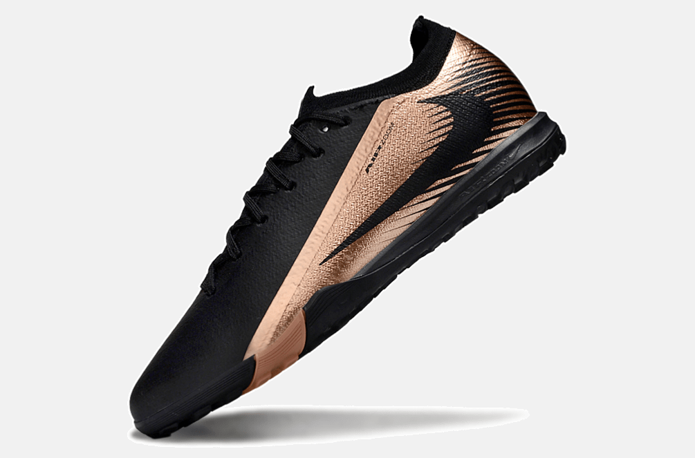 Chuteira Society Nike Air Zoom Mercurial Vapor 16 Elite TF - Preta e Bronze - Tevo Sports SPORT*