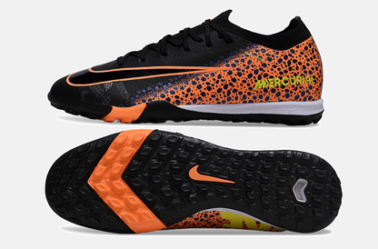 Chuteira Society Nike Air Zoom Mercurial Vapor 16 Elite TF - Preta e Laranja - Tevo Sports SPORT*