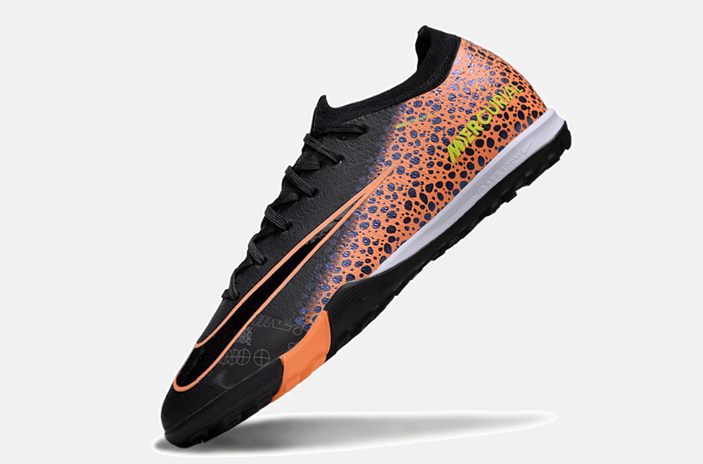 Chuteira Society Nike Air Zoom Mercurial Vapor 16 Elite TF - Preta e Laranja - Tevo Sports SPORT*