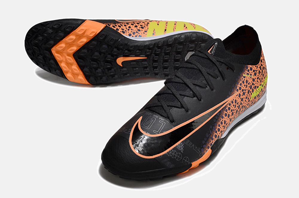 Chuteira Society Nike Air Zoom Mercurial Vapor 16 Elite TF - Preta e Laranja - Tevo Sports SPORT*