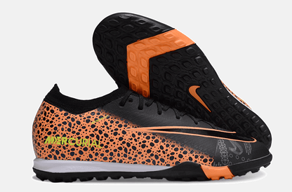 Chuteira Society Nike Air Zoom Mercurial Vapor 16 Elite TF - Preta e Laranja - Tevo Sports SPORT*