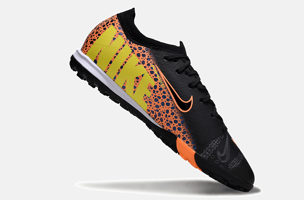 Chuteira Society Nike Air Zoom Mercurial Vapor 16 Elite TF - Preta e Laranja - Tevo Sports SPORT*