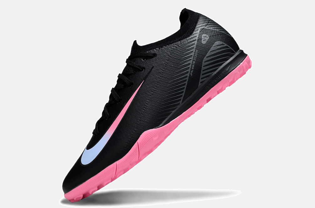 Chuteira Society Nike Air Zoom Mercurial Vapor 16 Elite TF - Preta e Rosa - Tevo Sports SPORT*