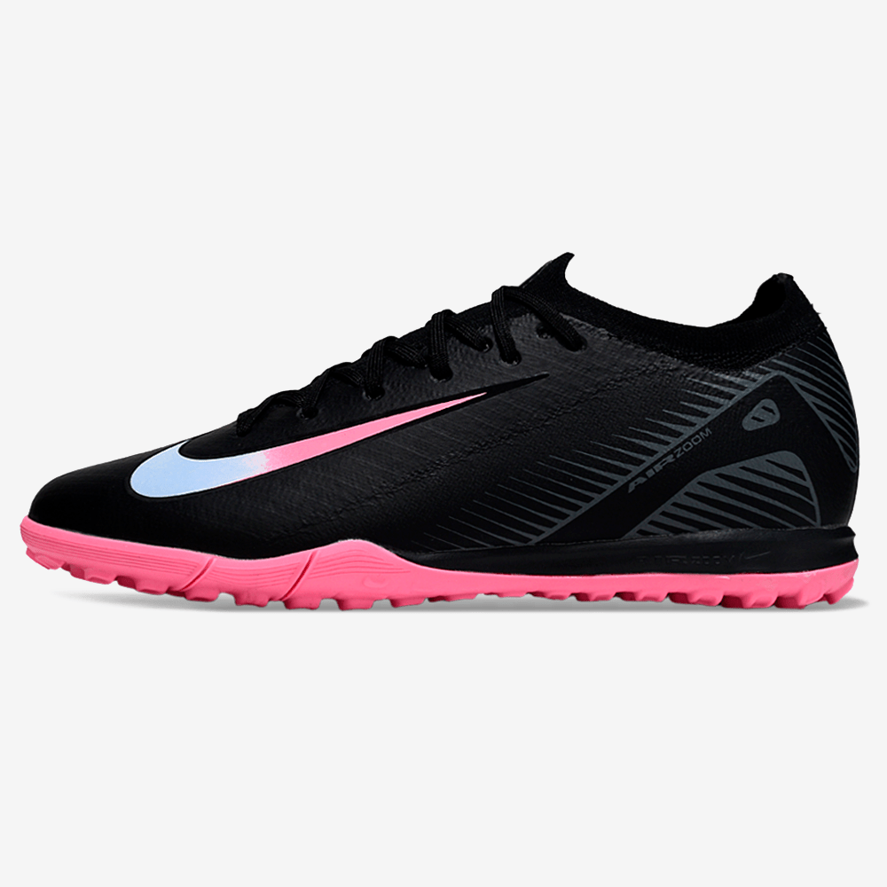 Chuteira Society Nike Air Zoom Mercurial Vapor 16 Elite TF - Preta e Rosa - Tevo Sports SPORT*