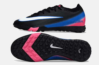 Chuteira Society Nike Air Zoom Mercurial Vapor 16 Elite TF - Preta, Rosa e Azul - Tevo Sports SPORT*