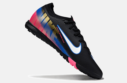 Chuteira Society Nike Air Zoom Mercurial Vapor 16 Elite TF - Preta, Rosa e Azul - Tevo Sports SPORT*