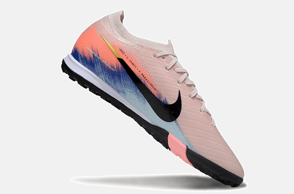 Chuteira Society Nike Air Zoom Mercurial Vapor 16 Elite TF - Rosa, Azul e Preta - United 02 Pack - Tevo Sports SPORT*