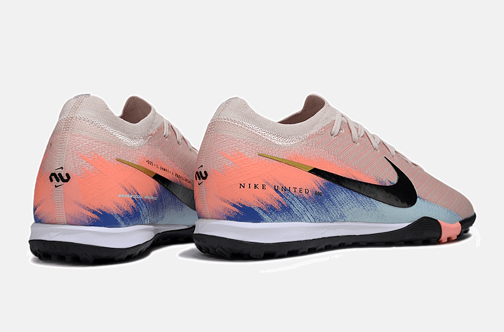 Chuteira Society Nike Air Zoom Mercurial Vapor 16 Elite TF - Rosa, Azul e Preta - United 02 Pack - Tevo Sports SPORT*