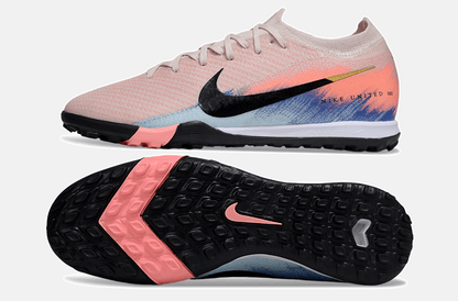 Chuteira Society Nike Air Zoom Mercurial Vapor 16 Elite TF - Rosa, Azul e Preta - United 02 Pack - Tevo Sports SPORT*