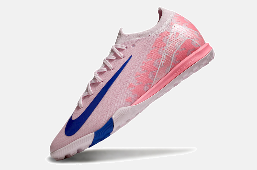 Chuteira Society Nike Air Zoom Mercurial Vapor 16 Elite TF - Rosa e Azul - imagem 6