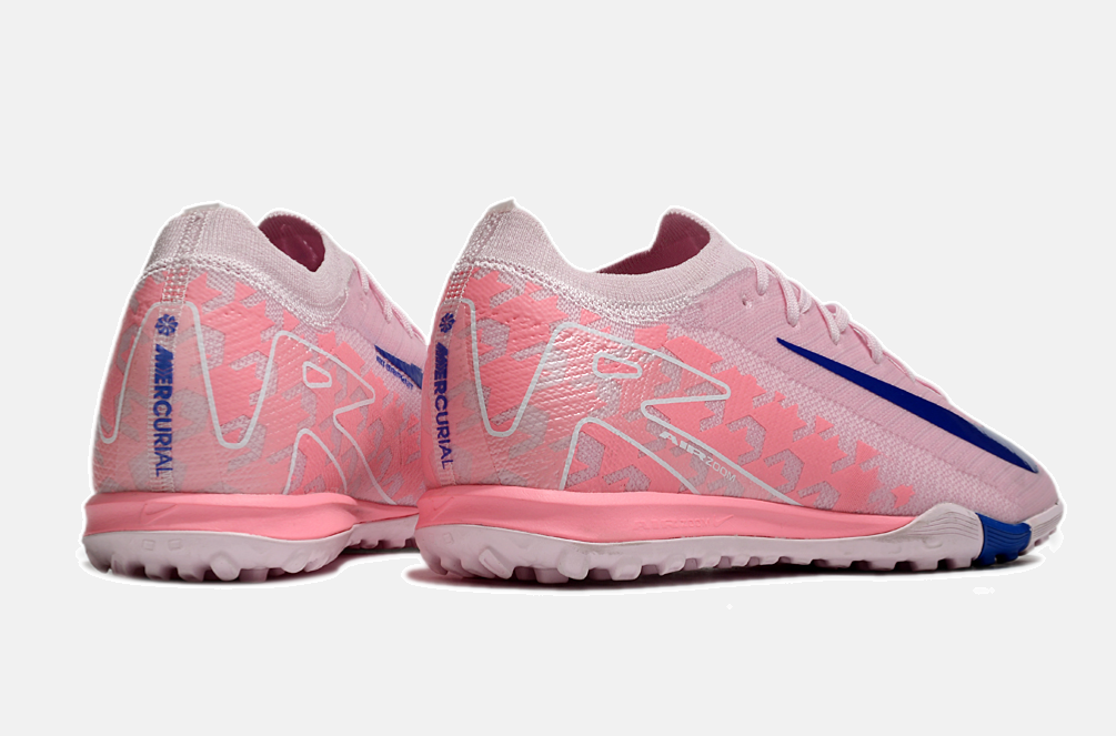 Chuteira Society Nike Air Zoom Mercurial Vapor 16 Elite TF - Rosa e Azul - imagem 8