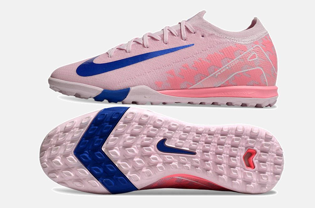 Chuteira Society Nike Air Zoom Mercurial Vapor 16 Elite TF - Rosa e Azul - detalhe