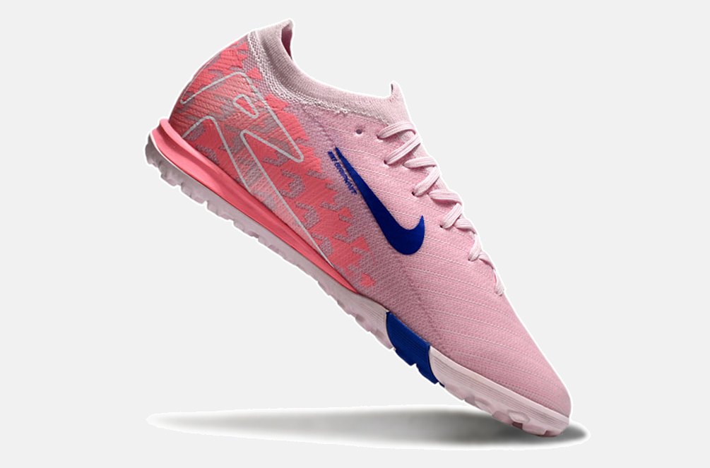 Chuteira Society Nike Air Zoom Mercurial Vapor 16 Elite TF - Rosa e Azul - imagem 7