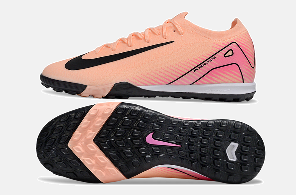 Chuteira Society Nike Air Zoom Mercurial Vapor 16 Elite TF - Rosa e Preta - vista traseira