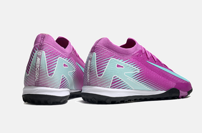 Chuteira Society Nike Air Zoom Mercurial Vapor 16 Elite TF - Roxa e Azul - vista traseira