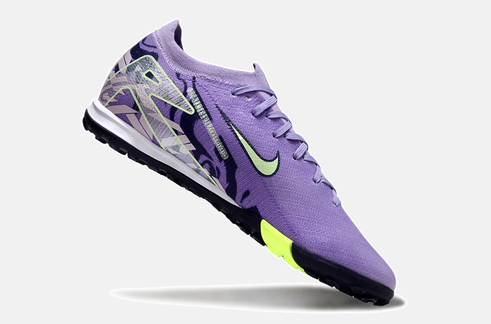 Chuteira Society Nike Air Zoom Mercurial Vapor 16 Elite TF - Roxa e Verde - imagem 6