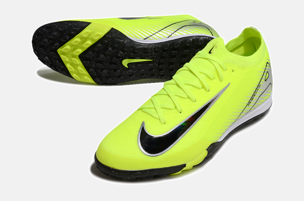Chuteira Society Nike Air Zoom Mercurial Vapor 16 Elite TF - Verde e Preto - detalhe