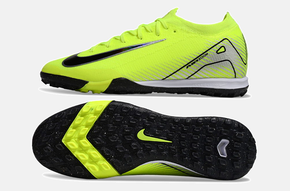 Chuteira Society Nike Air Zoom Mercurial Vapor 16 Elite TF - Verde e Preto - vista traseira