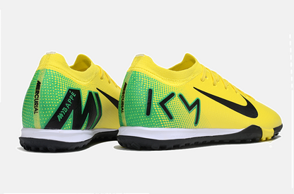 Chuteira Society Nike Air Zoom Mercurial Vapor 16 Killian Mbappe Elite TF - Amarela, Verde e Preta - imagem 6